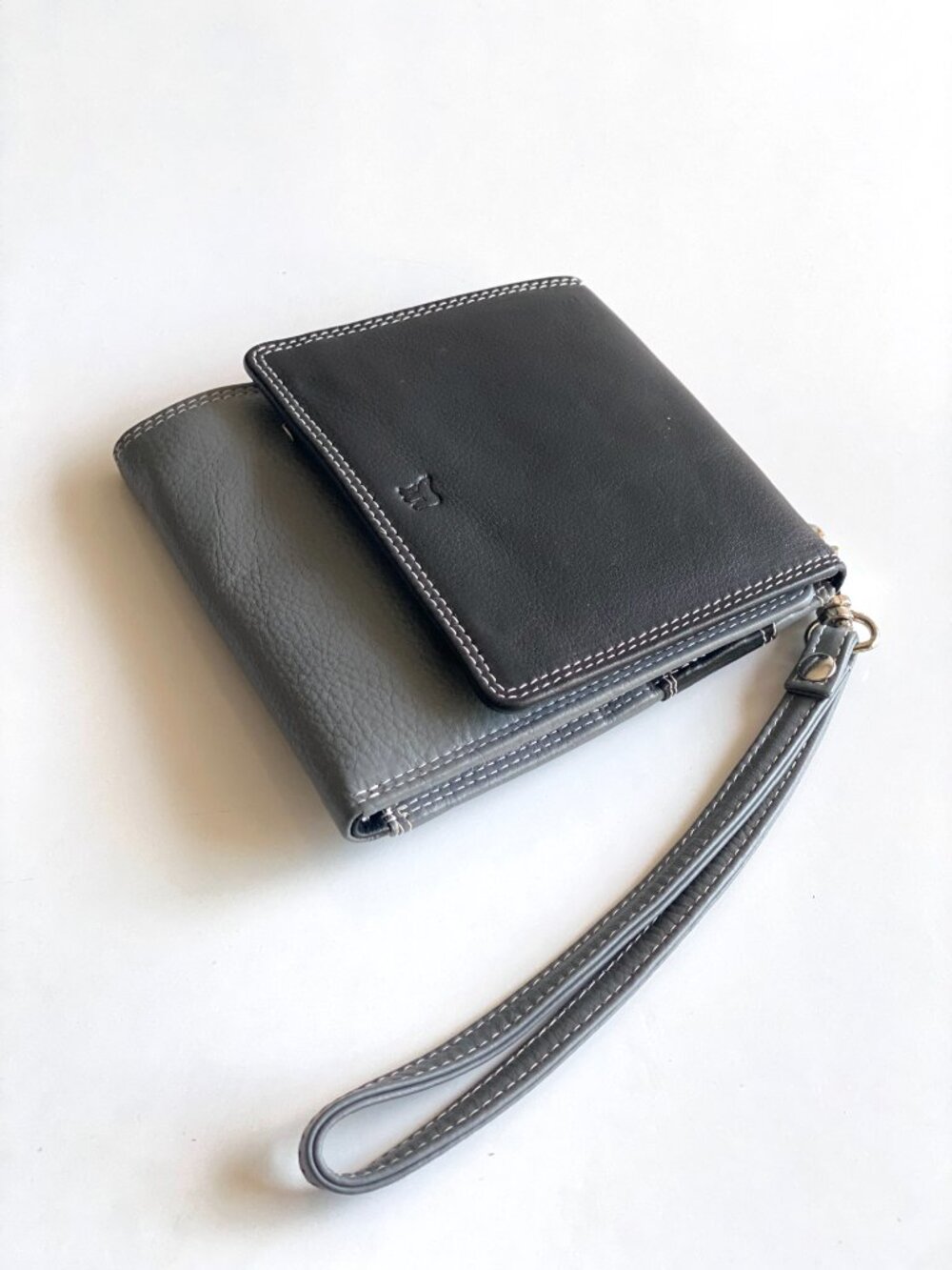 Milo Premium Genuine Leather Flap Wristlet Wallet 5"x5"